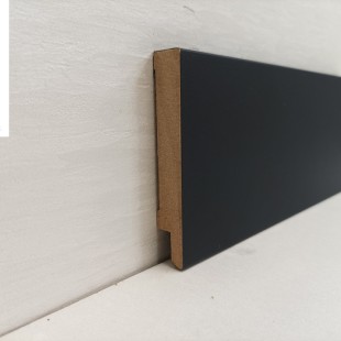 Плінтус підлоговий МДФ 1280 SOFT TOUCH SIYAH (KOD 3402) фото