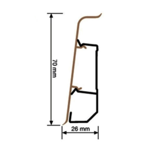 140 Плінтус INDO Arbiton Дуб Тасманський (2,5 м.) фото