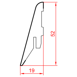 Плінтус підлоговий МДФ Profi, СП 1255 фото
