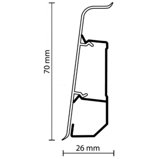 23 Плінтус INDO Arbiton Дуб модена (2,5м,) фото