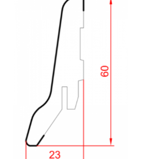 Плінтус підлоговий МДФ Profi, СП 1662 фото